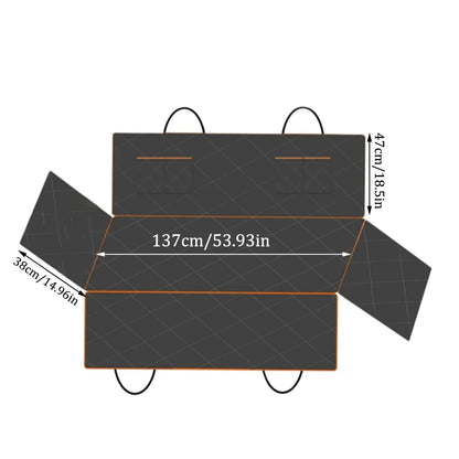 1PC Dog Car Seat Cover Suitable for Rear Seats, Waterproof Seat Protector, Scratch Resistant Pet Car Pad, Black Orange